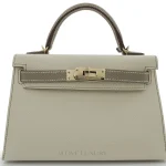 Hermès Mini Kelly HSS Epsom Craie Gris Asphalt Permabrass HW - Artisan-Grade Dupes