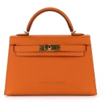 Hermès Mini Kelly Orange Epsom Gold HW - Best Replica