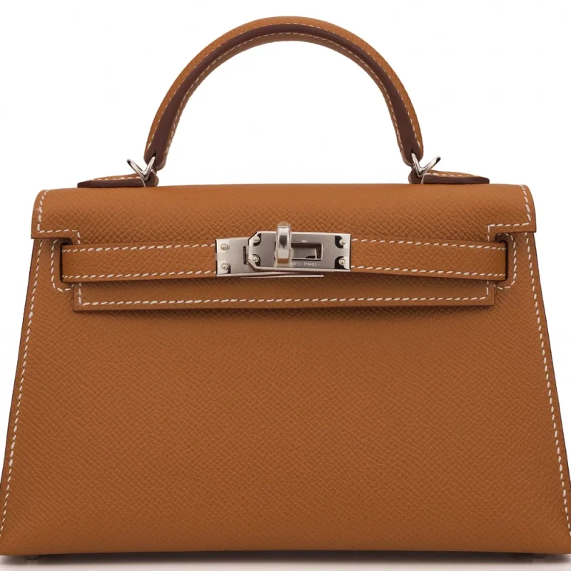 Hermès Mini Kelly Sellier Epsom Gold Palladium HW - Best Replica