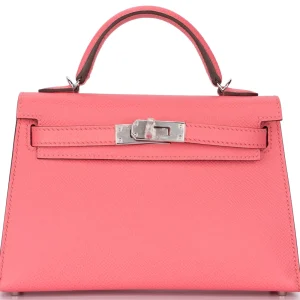 Hermès Mini Kelly Sellier Epsom Replica - Rose Azalee | Top Quality