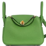 Hermès Mini Lindy Clemence Vert Yucca Gold HW – Replica Bags