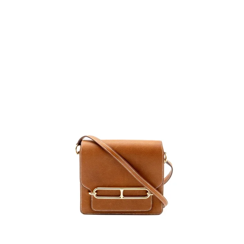Hermès Mini Roulis 34 Fauve Barenia Replica Bag | Premium