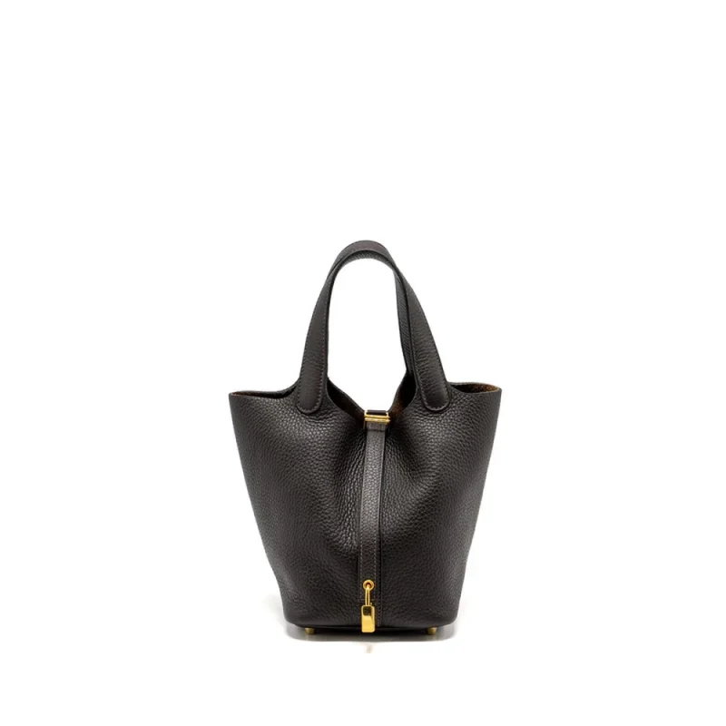 Hermès Picotin 18 Lock Ebene Clemence Silver HW Dupes