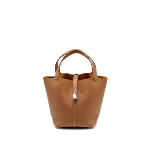 Hermès Picotin 22 Lock Gold Clemence Silver HW