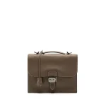 Hermès Sac A Depeches Square J Etoupe Silver HW Replica