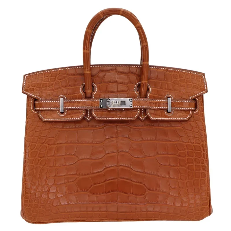 High-End Hermès Inspired - Birkin 25 Fauve Alligator