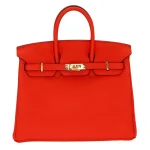 High-End Hermès Inspired - Birkin 25 Feu Togo Gold HW