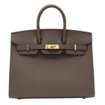 High-End Hermès Inspired - Birkin 25 Sellier Etain Epsom Gold HW