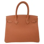 High-End Hermès Inspired - Birkin 30 Gold Togo Gold HW Back