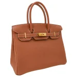 High-End Hermès Inspired - Birkin 30 Gold Togo Gold HW Side1