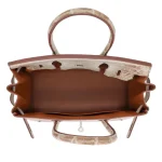 High-End Hermès Inspired - Birkin 30 Gris Cendre Himalaya Palladium HW Interior