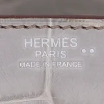 High-End Hermès Inspired - Birkin 30 Gris Cendre Himalaya Palladium HW Logo