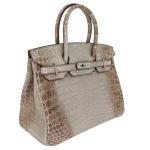 High-End Hermès Inspired - Birkin 30 Gris Cendre Himalaya Palladium HW Side1