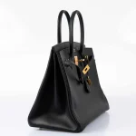 High-End Hermès Inspired - Birkin 35 Black Epsom Gold HW Side1