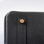 High-End Hermès Inspired - Birkin 35 Black Epsom Gold HW Side2