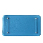 High-End Hermès Inspired - Birkin 35 Bleu Izmir Clemence Palladium HW Bottom
