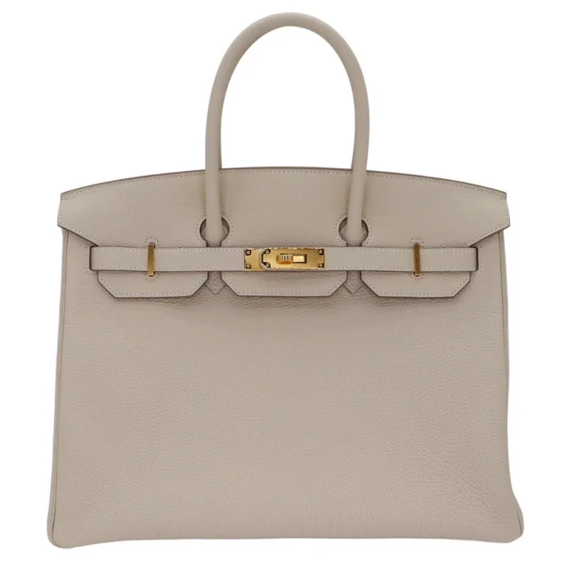 High-End Hermès Inspired – Birkin 35 Craie Togo Gold HW