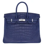 Mirror Quality Hermès Replicas | Birkin 25 Bleu Saphir Matte Alligator