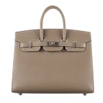 Mirror Quality Hermès Replicas - Birkin 25 Sellier Etoupe Epsom Palladium HW