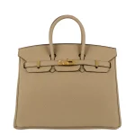 Mirror Quality Hermès Replicas - Birkin 25 Trench Togo Gold HW