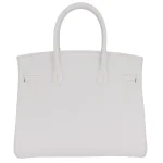Mirror Quality Hermès Replicas - Birkin 30 White Epsom Gold HW Back