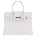 Mirror Quality Hermès Replicas - Birkin 30 White Epsom Gold HW Front Mirror Quality Hermès Replicas - Birkin 30 White Epsom Gold HW