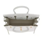 Mirror Quality Hermès Replicas - Birkin 30 White Epsom Gold HW Interior