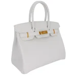 Mirror Quality Hermès Replicas - Birkin 30 White Epsom Gold HW Side1