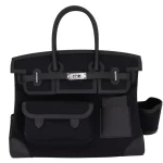 Mirror Quality Hermès Replicas - Birkin 35 Cargo Black Canvas Swift Palladium HW Front Mirror Quality Hermès Replicas | Birkin 35 Cargo Black Canvas