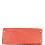 Mirror Quality Hermès Replicas - Kelly 28 Sellier Tangerine Ostrich Gold HW Bottom