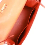 Mirror Quality Hermès Replicas - Kelly 28 Sellier Tangerine Ostrich Gold HW Interior