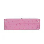 Mirror Quality Hermès Replicas - Kelly II Sellier Mini Bubblegum Ostrich Palladium HW Bottom