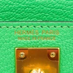 Mirror Quality Hermès Replicas - Kelly II Sellier Mini Vert Comic Chevre Gold HW Logo
