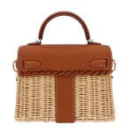 Mirror Quality Hermès Replicas - Kelly Mini Picnic Gold Swift Palladium HW Back