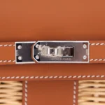 Mirror Quality Hermès Replicas - Kelly Mini Picnic Gold Swift Palladium HW Detail1