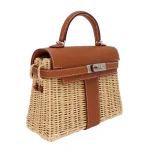 Mirror Quality Hermès Replicas - Kelly Mini Picnic Gold Swift Palladium HW Side
