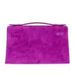Mirror Quality Hermès Replicas - Kelly Pochette Doblis Ultraviolet Suede Gold HW Back