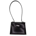 Mirror Quality Hermès Replicas - Kelly en Desordre Black Box Calf Palladium HW Back