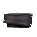 Mirror Quality Hermès Replicas - Kelly en Desordre Black Box Calf Palladium HW Bottom