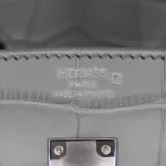 Premium Hermès Replica - Birkin 25 Gris Cement Matte Alligator Palladium HW Logo