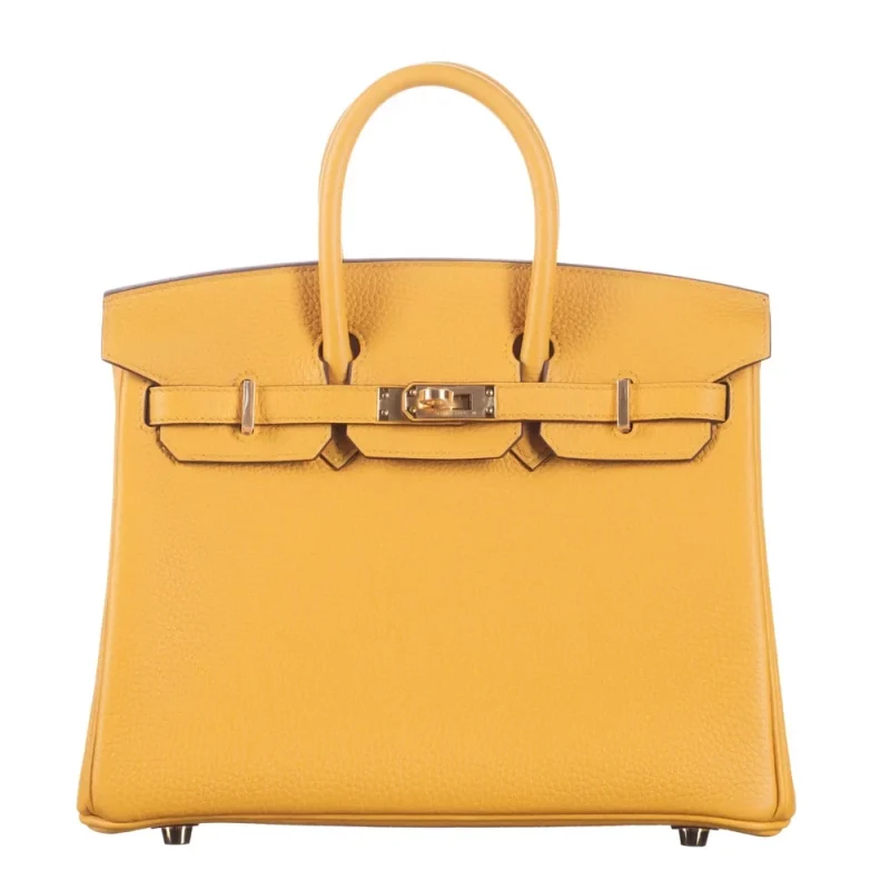 Premium Hermès Replica – Birkin 25 Jaune Ambre Togo Gold HW - Premium Alternative Bag