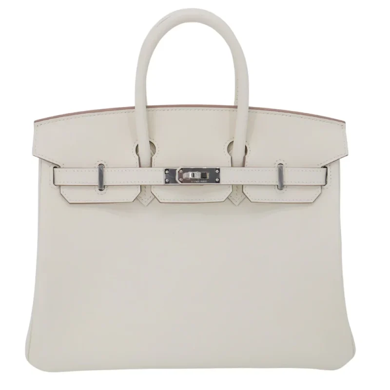 Premium Hermès Replica - Birkin 25 Mushroom Swift Palladium HW