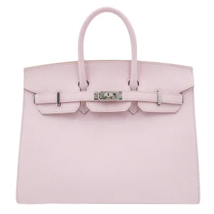 Premium Hermès Replica - Birkin 25 Sellier Mauve Pale Epsom Palladium HW
