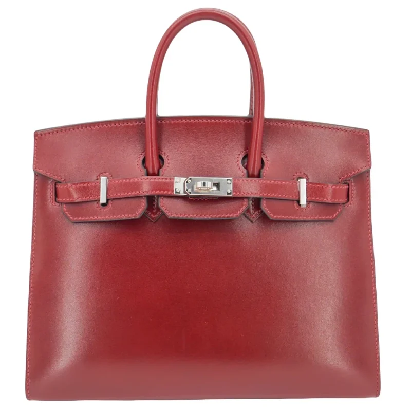Premium Hermès Replica - Birkin 25 Sellier Rouge H Box Calf Palladium HW