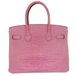 Premium Hermès Replica - Birkin 30 Bubblegum Matte Alligator Palladium HW Back