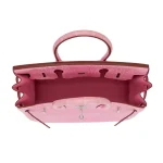Premium Hermès Replica - Birkin 30 Bubblegum Matte Alligator Palladium HW Interior