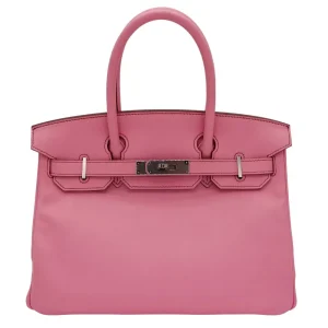 Premium Hermès Replica - Birkin 30 Bubblegum Swift Palladium HW
