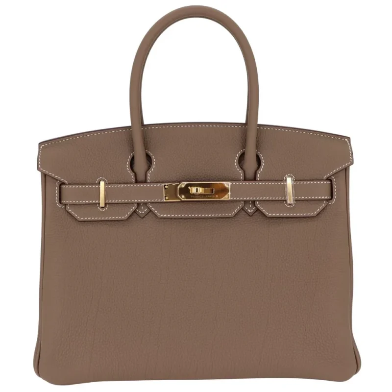 Premium Hermès Replica – Birkin 30 Etoupe Togo Gold HW - Premium Alternative