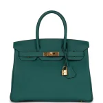 Premium Hermès Replica - Birkin 30 Malachite Togo Gold HW