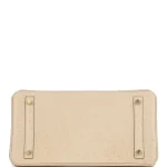 Premium Hermès Replica - Birkin 30 Parchiem Ostrich Gold HW Bottom